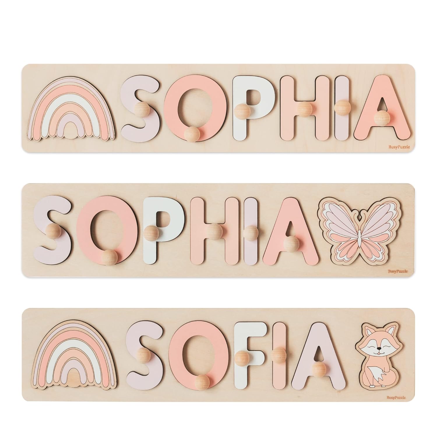 Personalized Wooden Name Puzzle Montessori Toy