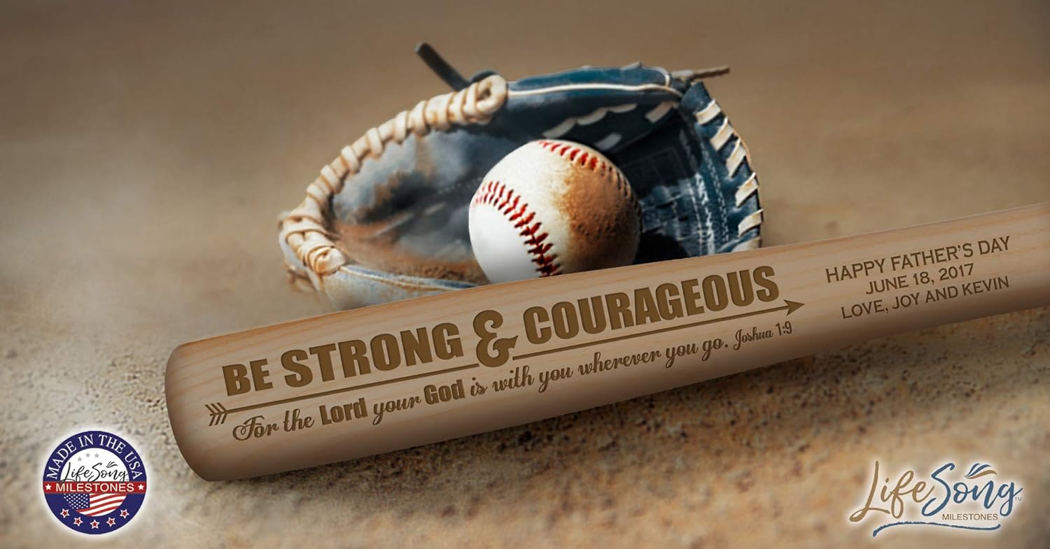 LifeSong Milestones Personalized Baptism Baseball Bat Gift