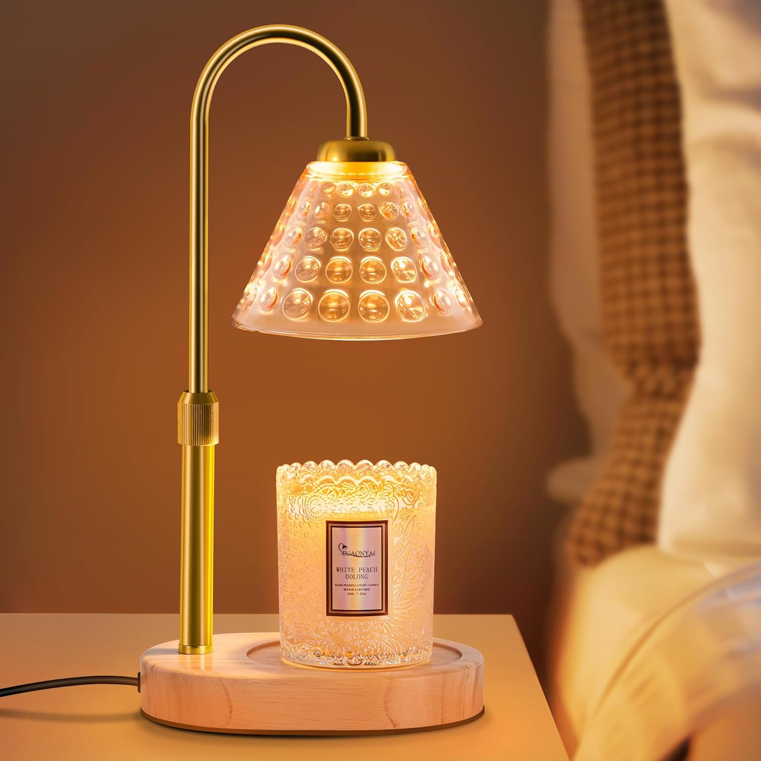 EUAONYA Candle Warmer Lamp with Timer and 2 Bulbs