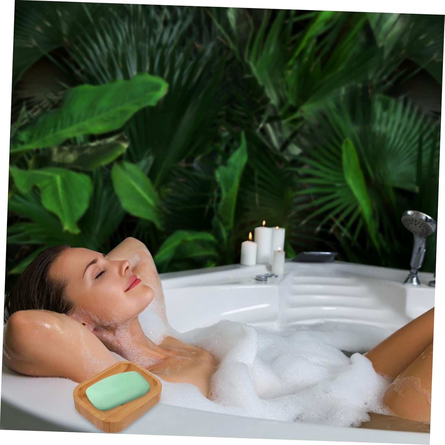 SOLUSTRE 1Pc Soap Dish Holder with Drain