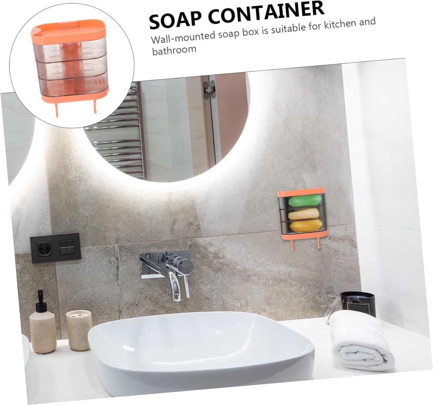 COOLHIYA Multi-Layered Rotatable Soap Holder