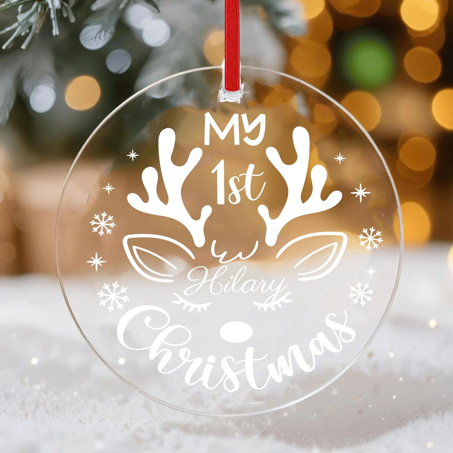 Jasilon Personalized Babys First Christmas Ornament 1