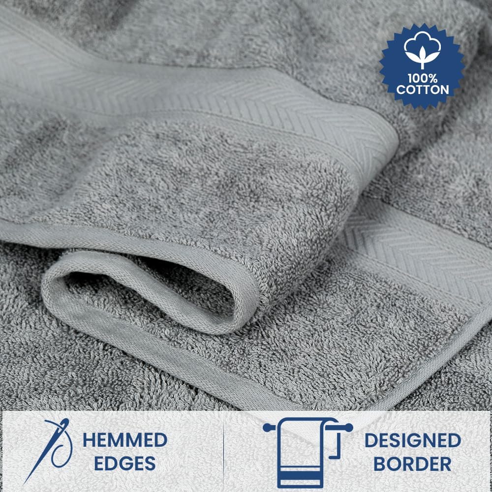 Casa Lino 4-Piece Bath Towel Set 100 Cotton Luxury Towels