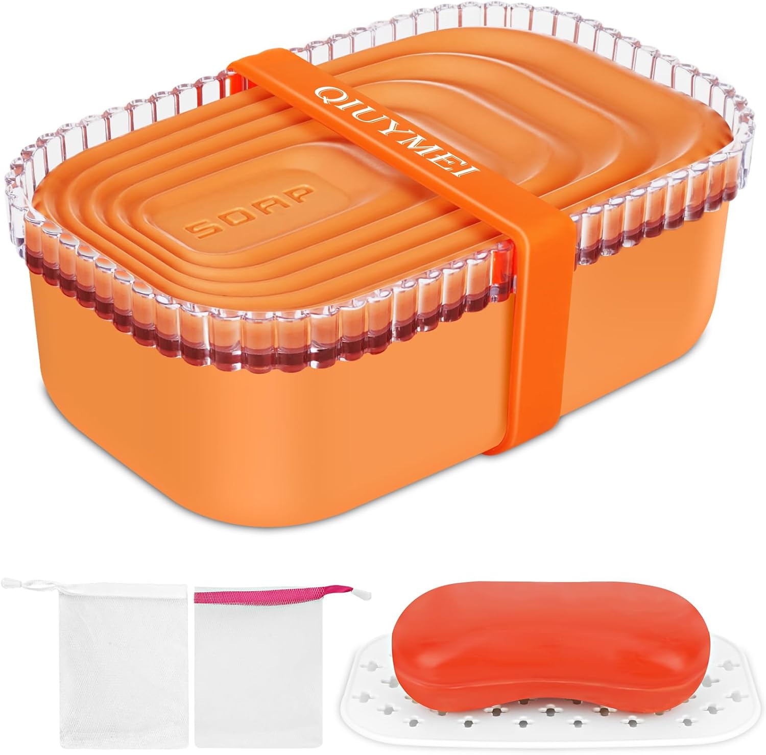 QIUYMEI Soap Holder - Leak Proof Travel Soap Container with Lid