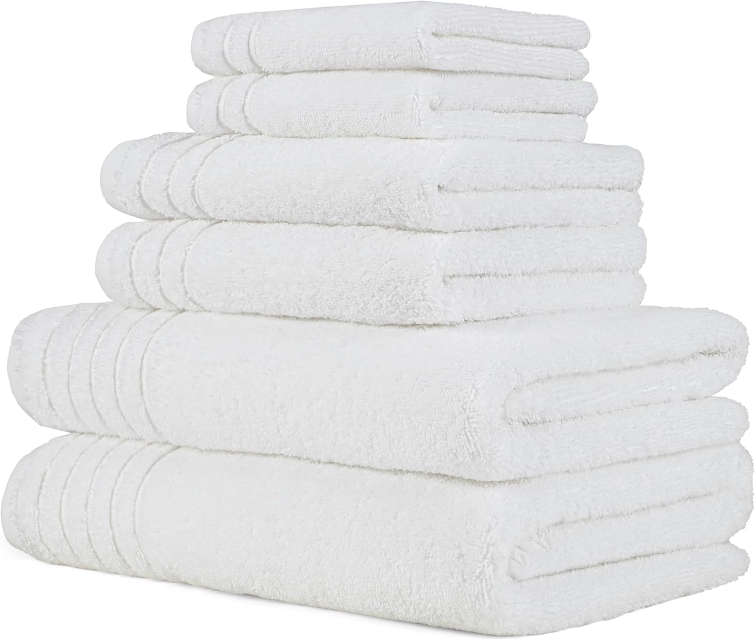 BW Luxe Home 6-Piece Turkish Cotton Towel Set