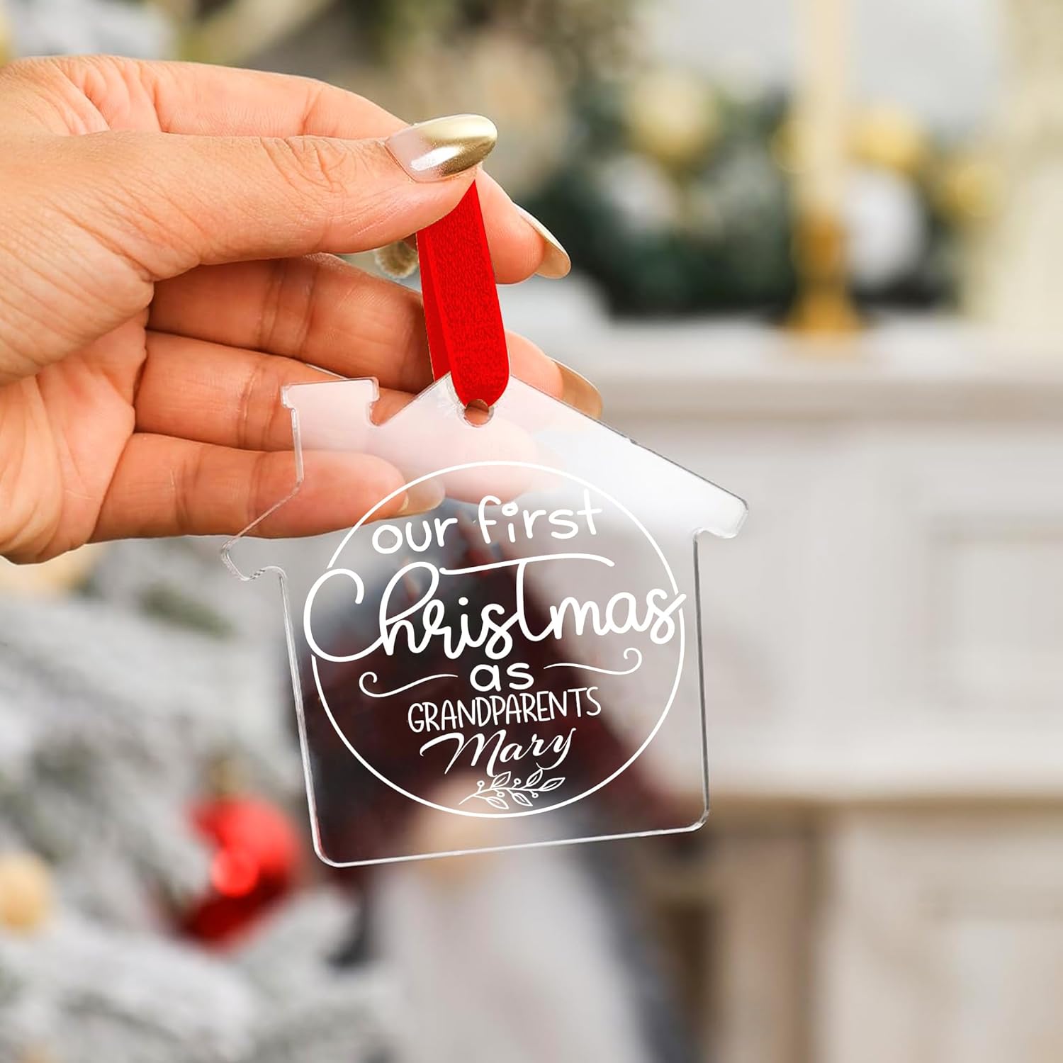 Jasilon Personalized Babys 1st Christmas Ornament