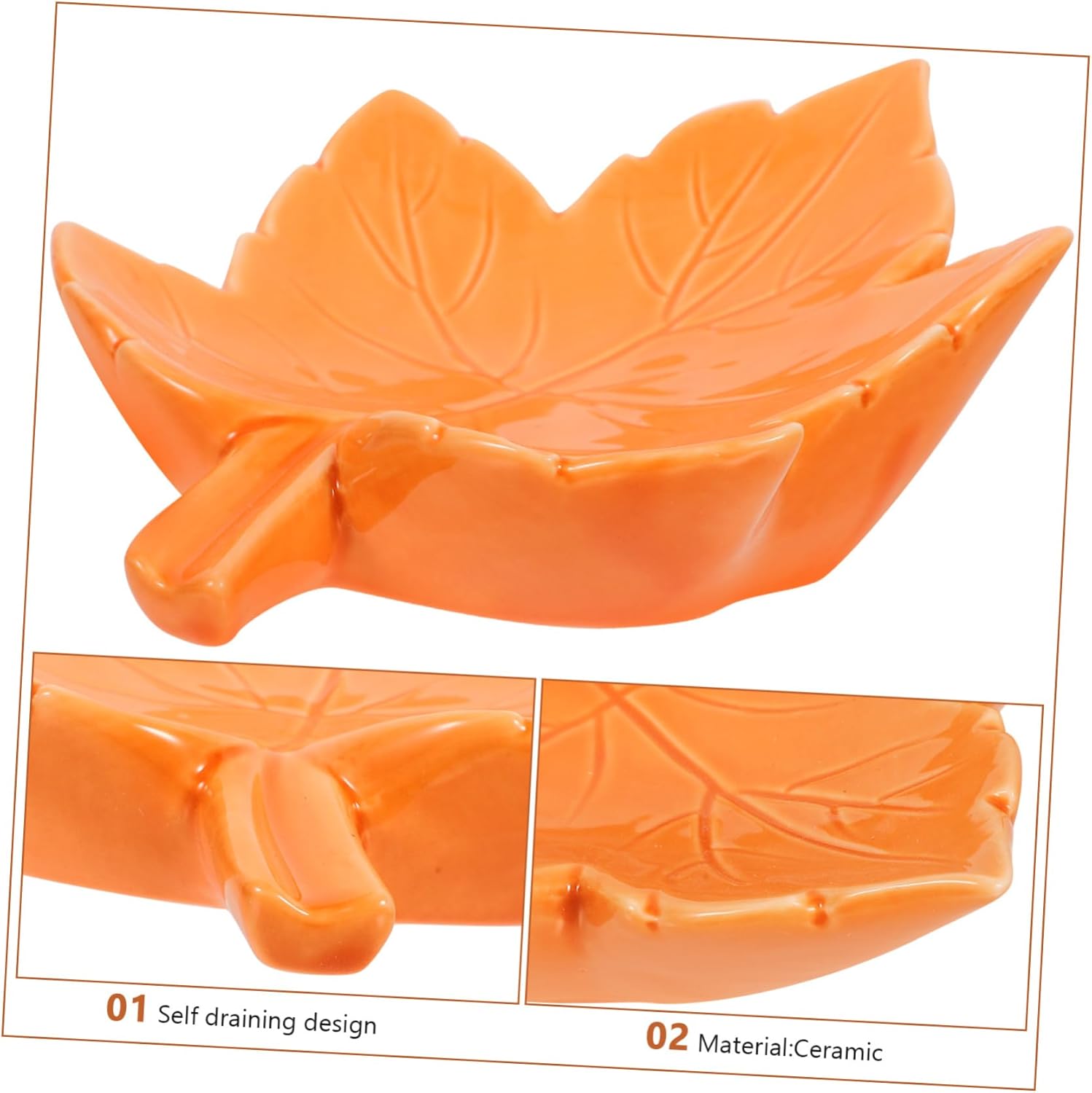 BESTYASH Ceramic Leaf Soap Holder