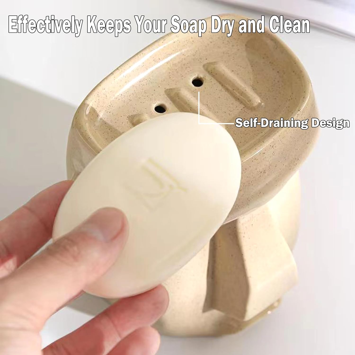 Creative Face Soap Holder with Self-Draining Design