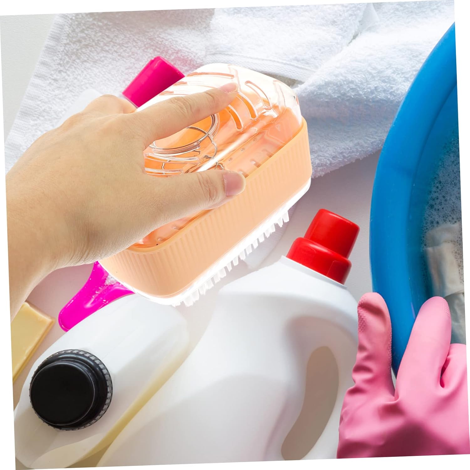 ABOOFAN Multi-Functional Foaming Soap Box with Roller Brush
