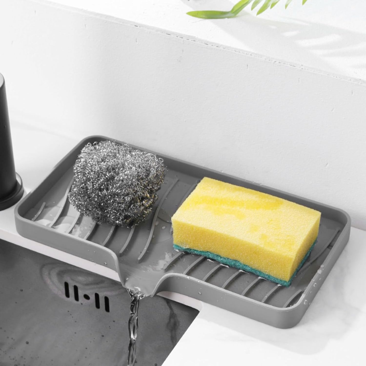 Beufee 3 Pack Silicone Soap Trays - Drainable Bath and Kitchen Holders