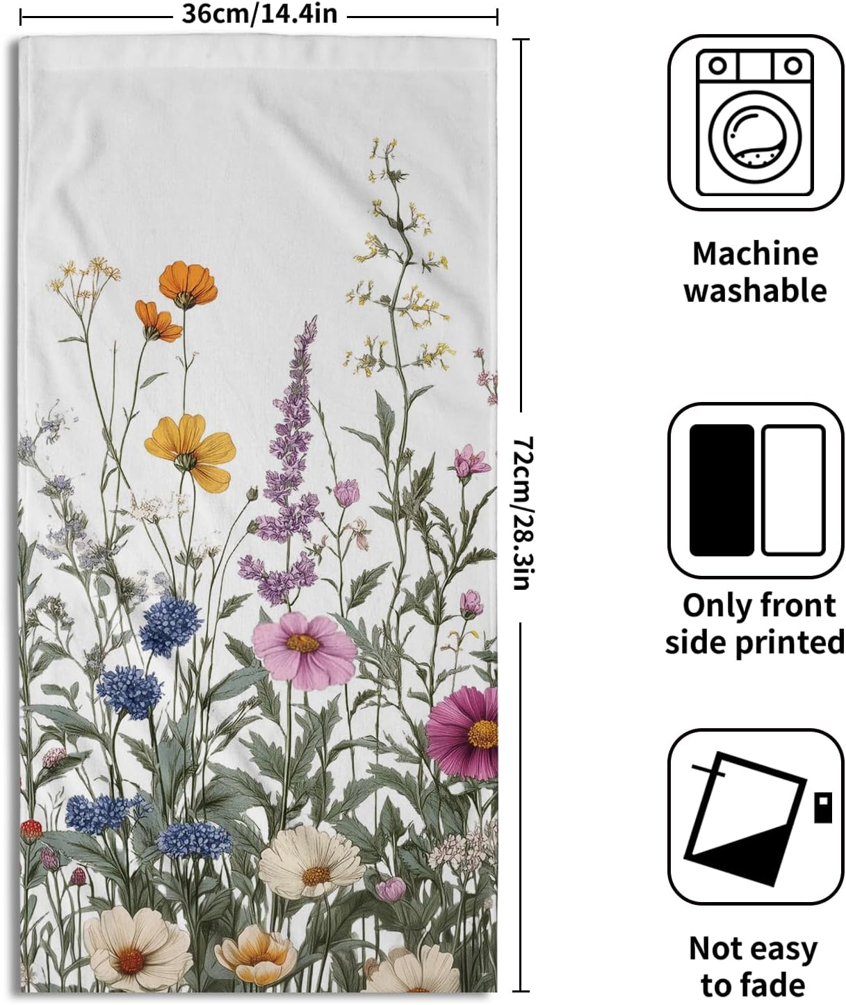 Giwawa Wildflower Hand Towel Set of 2