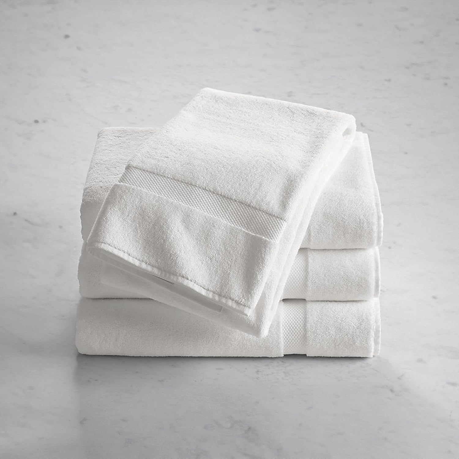 Luxurious Sunset White Bath Towel Set - 30x58
