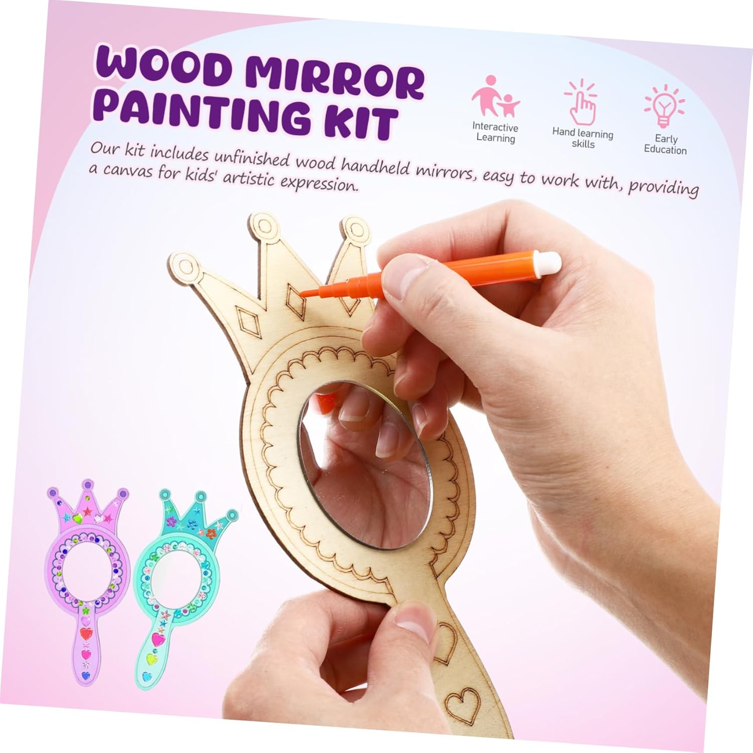 VOSAREA DIY Mirror Kit for Boys and Girls