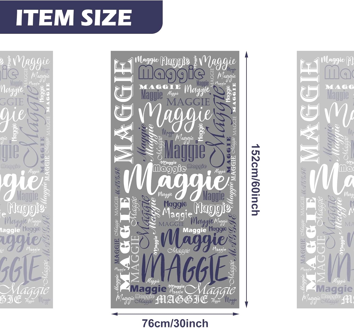 NIBESSER Custom Beach Towel with Name for Kids and Adults