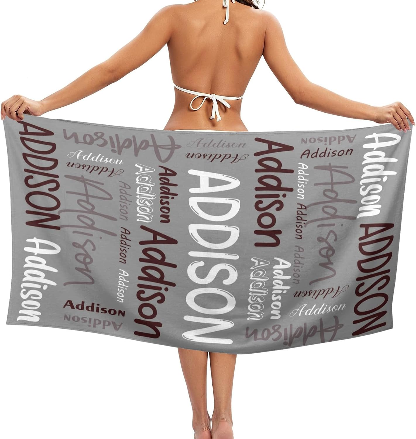 DrTOUGH Custom Beach Towel with Name Quick-Dry 30 x 60