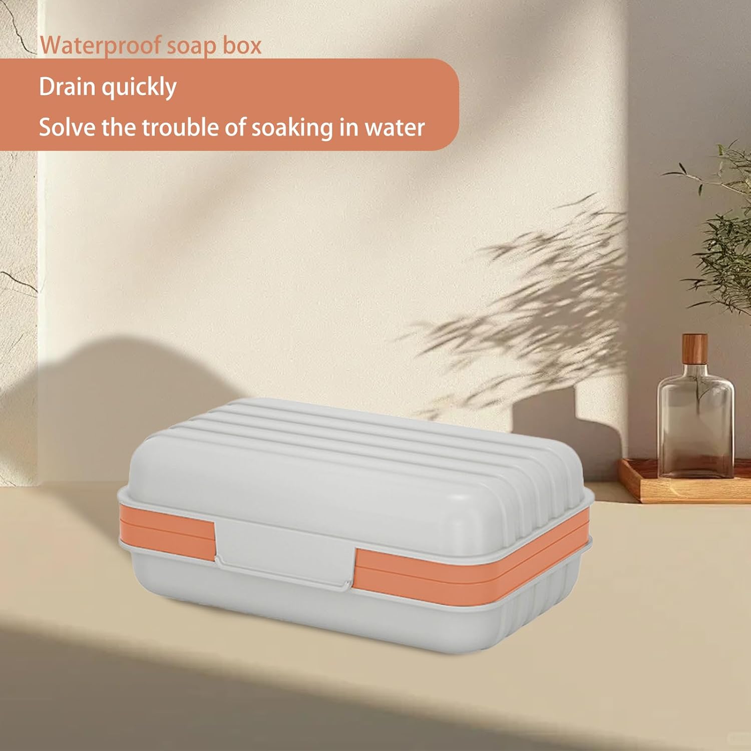 Travel Soap Case with Leak Proof Lid and Drainage Tray