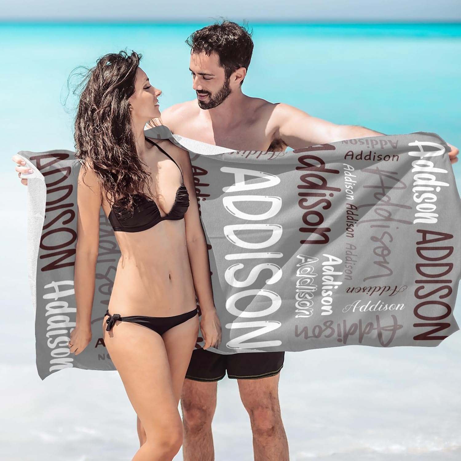 DrTOUGH Custom Beach Towel with Name Quick-Dry 30 x 60