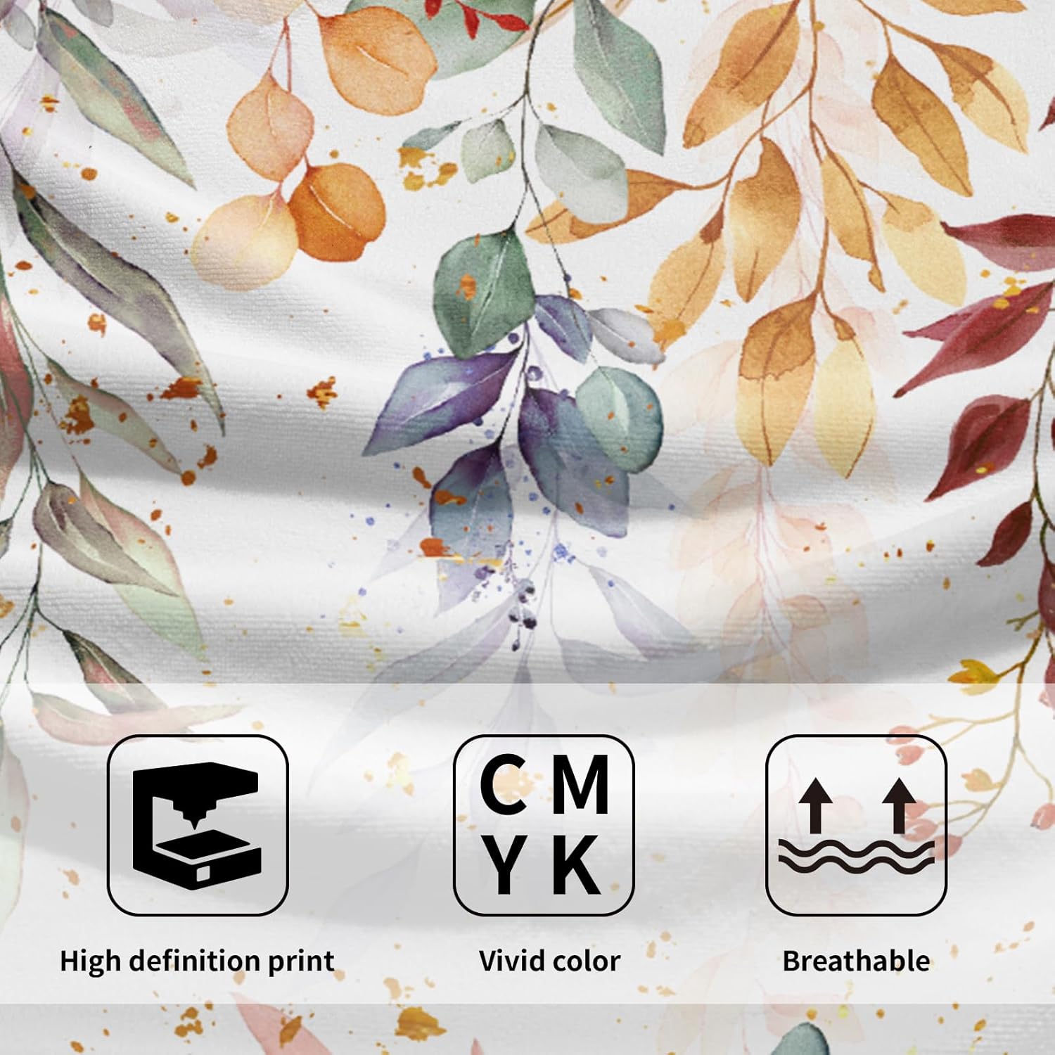 Imiss Colorful Leaf Botanical Towel Set of 2