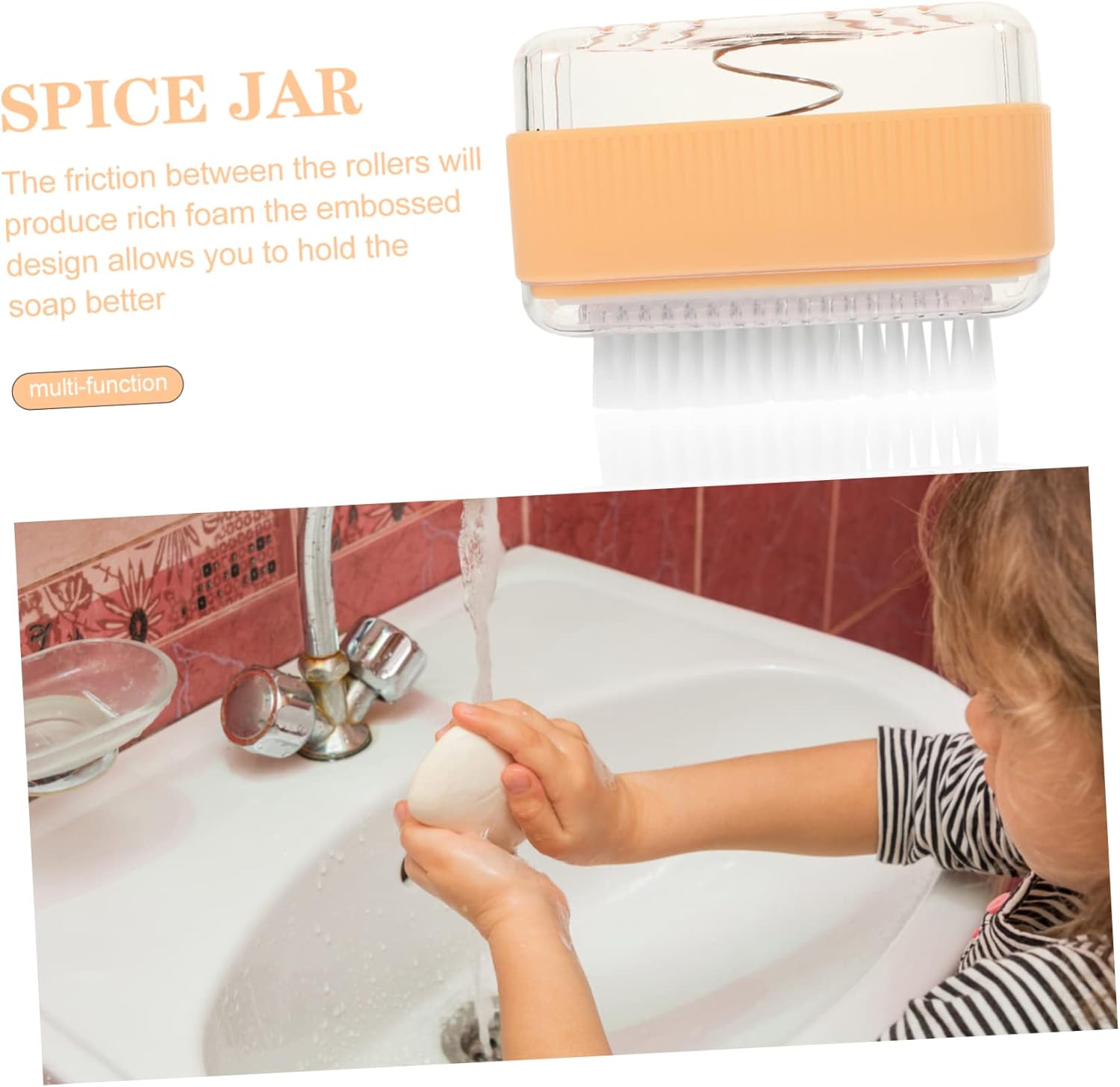 Holibanna Lockable Foaming Soap Holder with Rollers 1