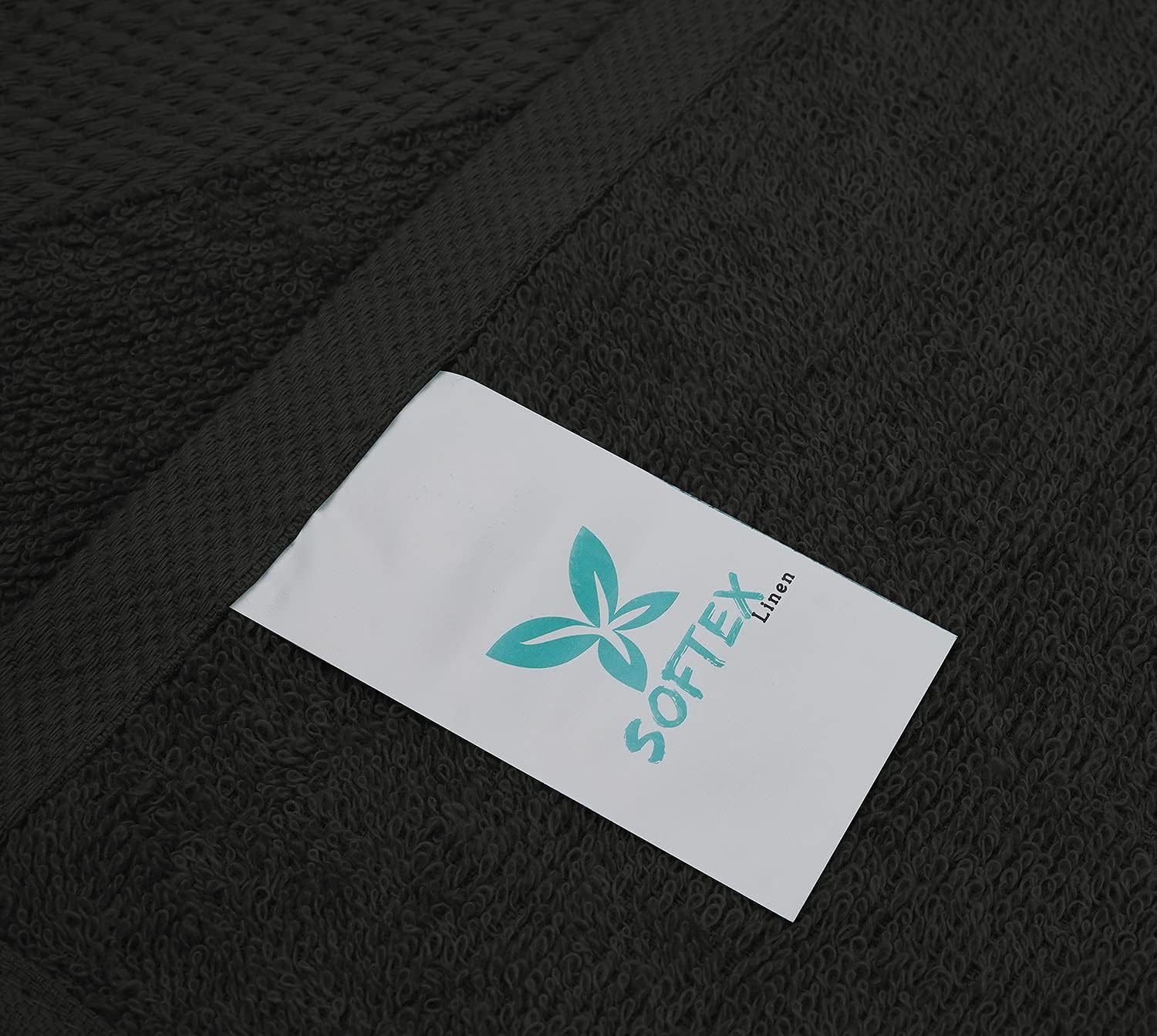 SOFTEX Linen Charcoal Grey 35x70 Bath Towel Set of 2