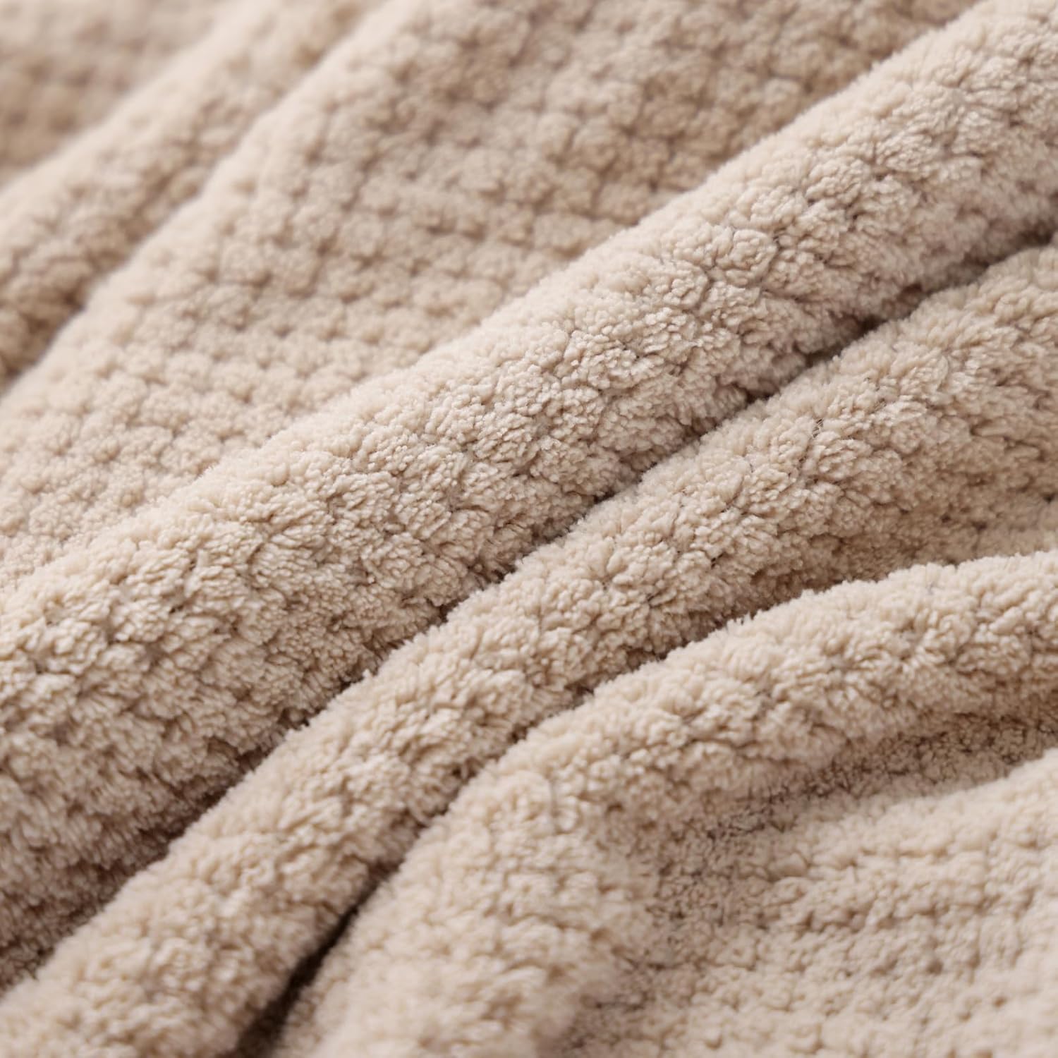 Akzpe 30x60 Inch Extra Large Bath Towel Set 6PCS Microfiber Luxury Towels Beige