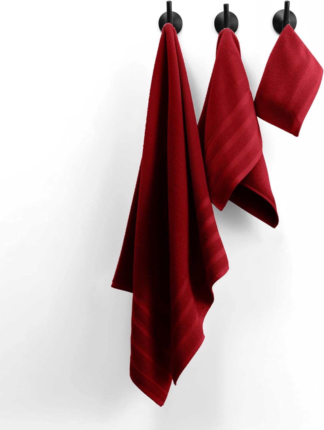 Hearth Harbor Red 6-Piece Bath Towel Set