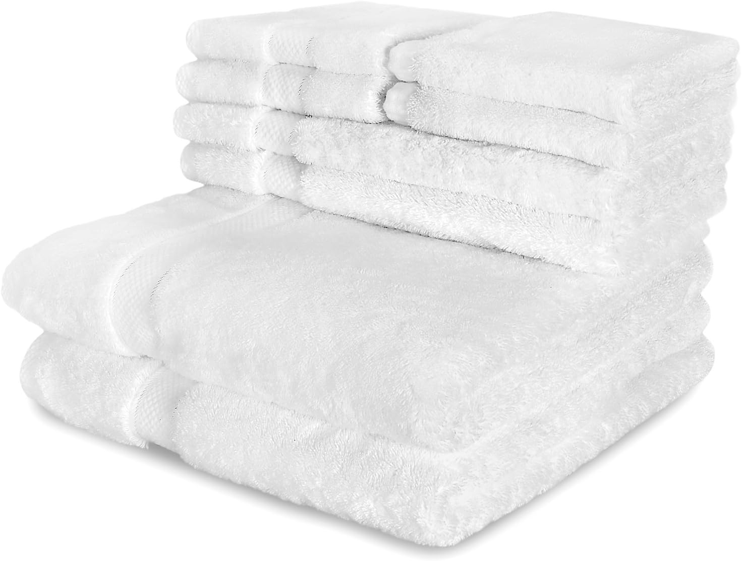 Cozy Homery Egyptian Cotton Bath Towels 8 Piece Set