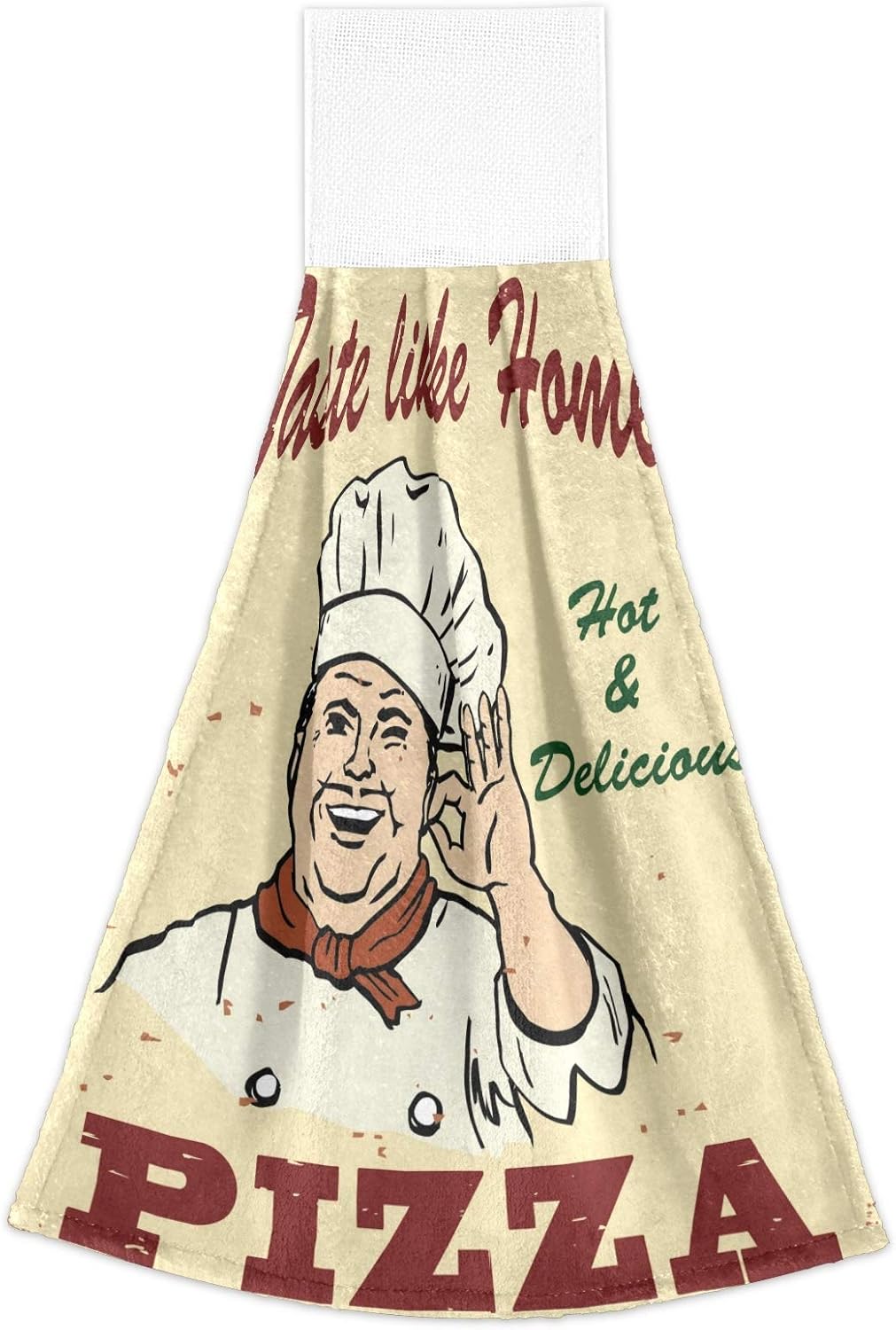 Kcldeci Vintage Pizza Hand Towels 2 Pack