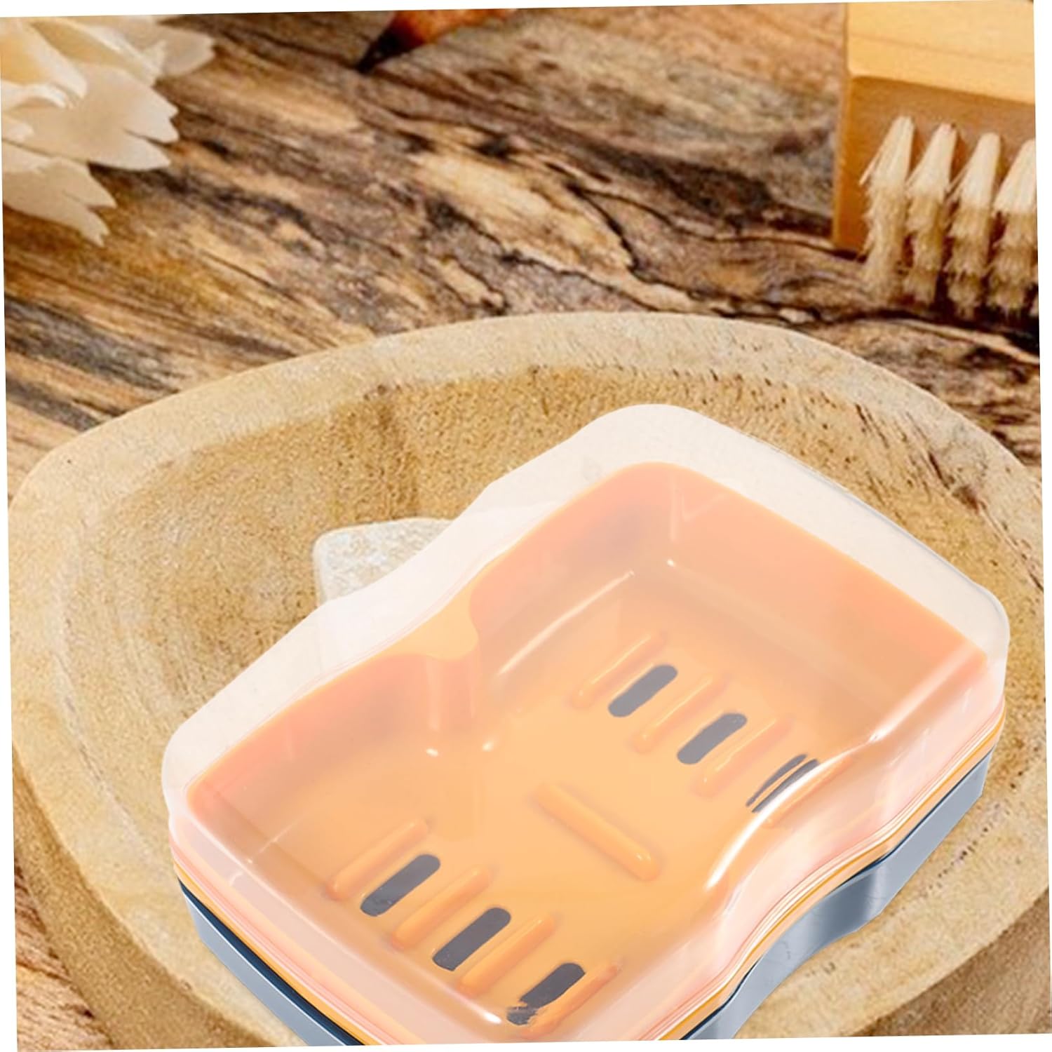 ABOOFAN Self-Draining Soap Holder Leak Proof Portable Bath Storage