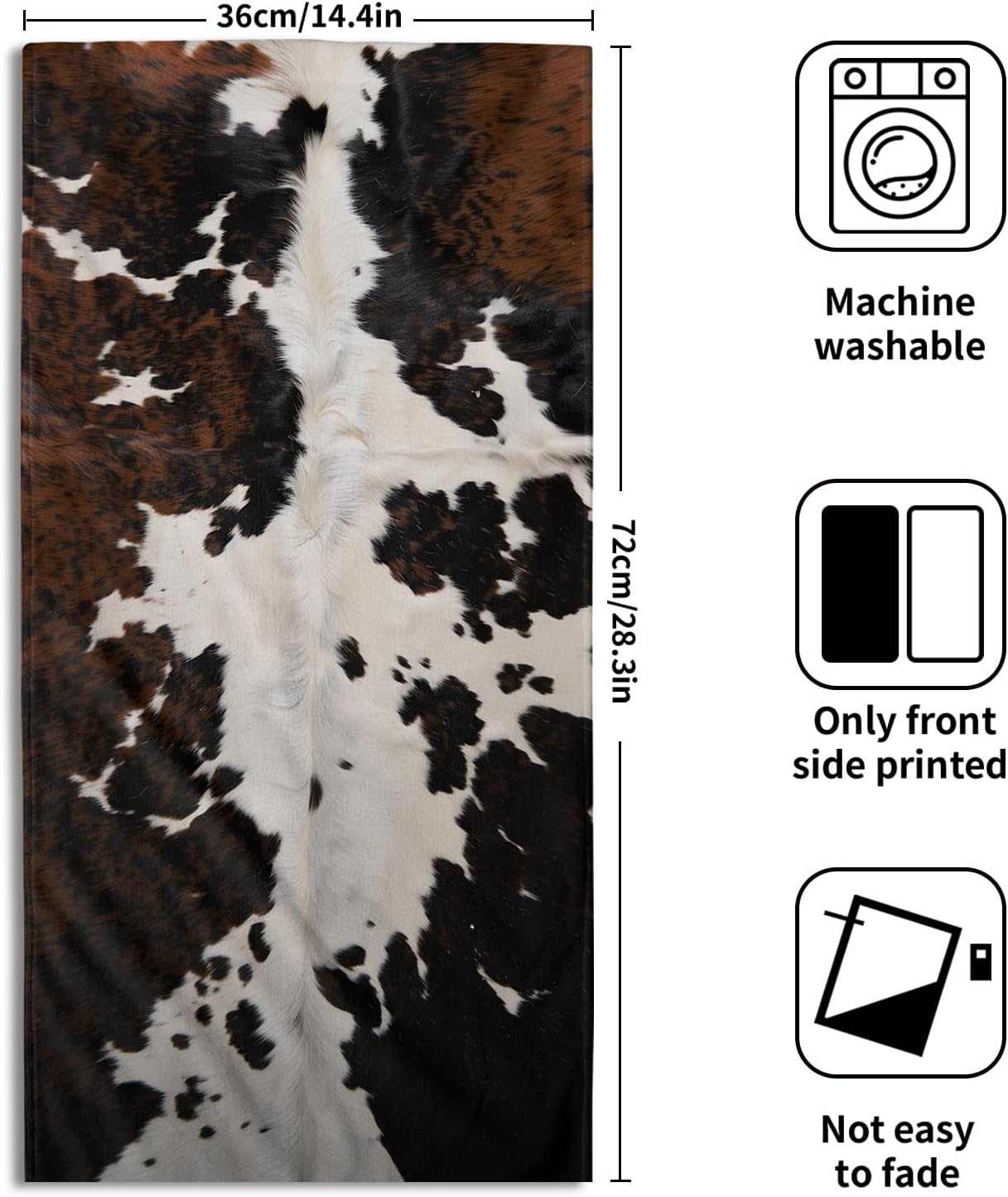Granbey Cow Skin Print Hand Towels 2 Pack 1
