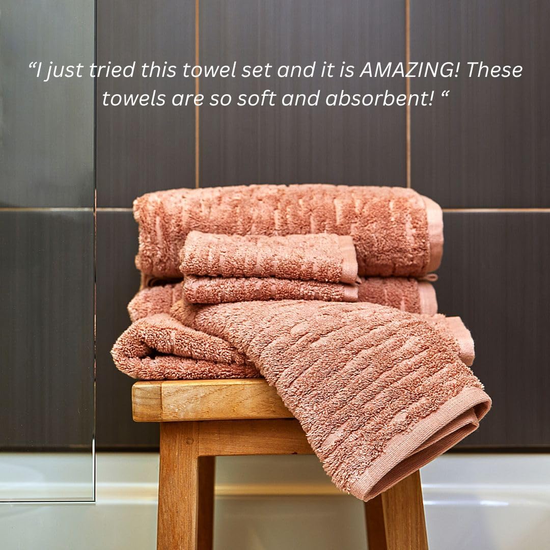 SKL Home CloudSoft Cotton Bath Towel Clay