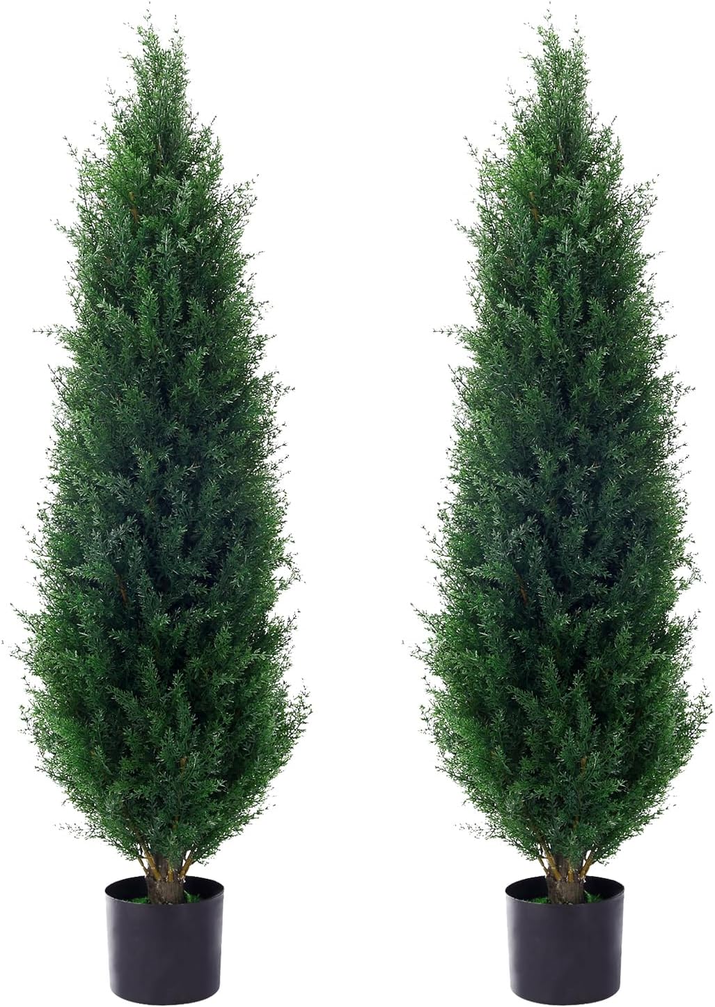 4ft Artificial Cedar Topiary Tree Potted Plants