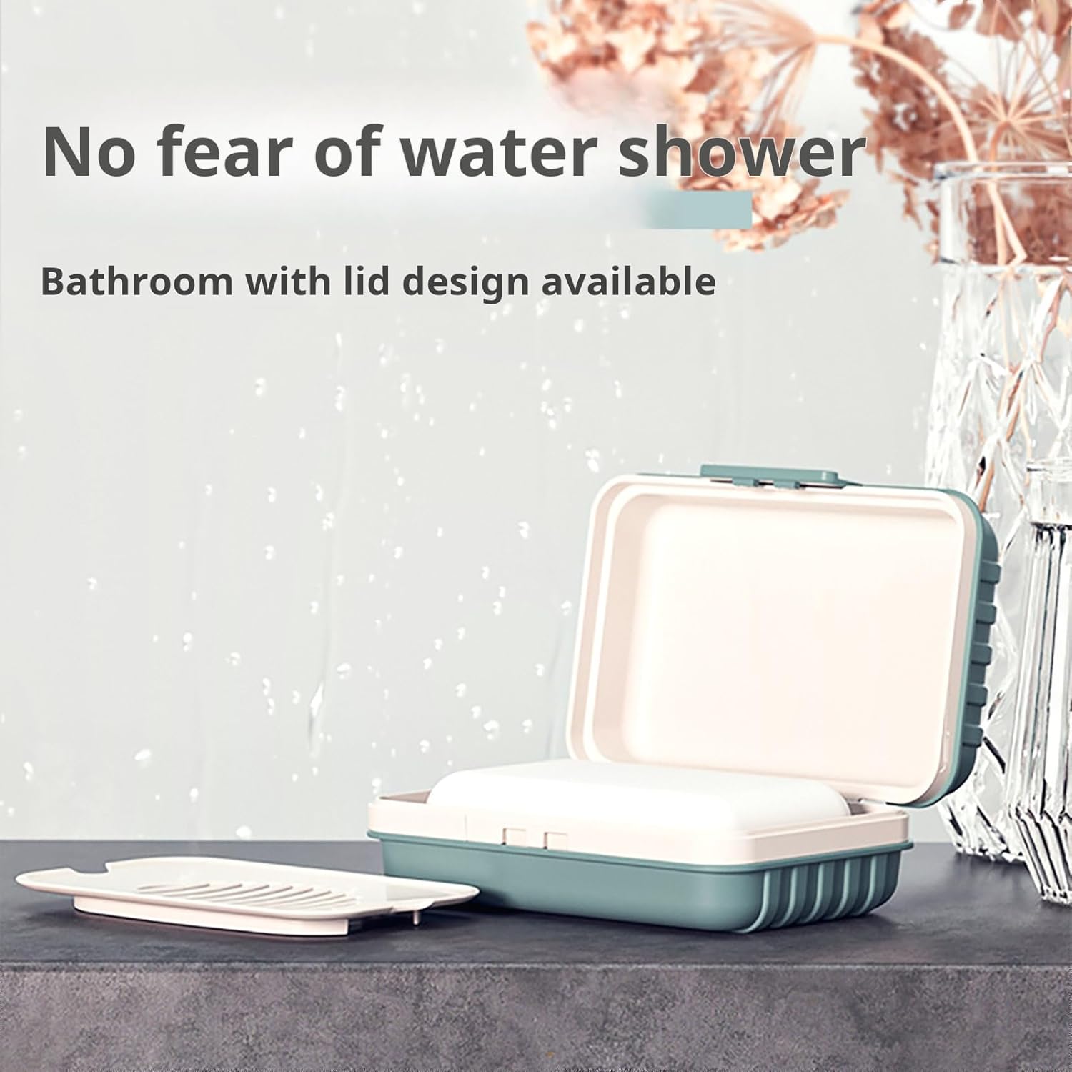 Loyliawa Orange Soap Dish with Drainage and Lock Design