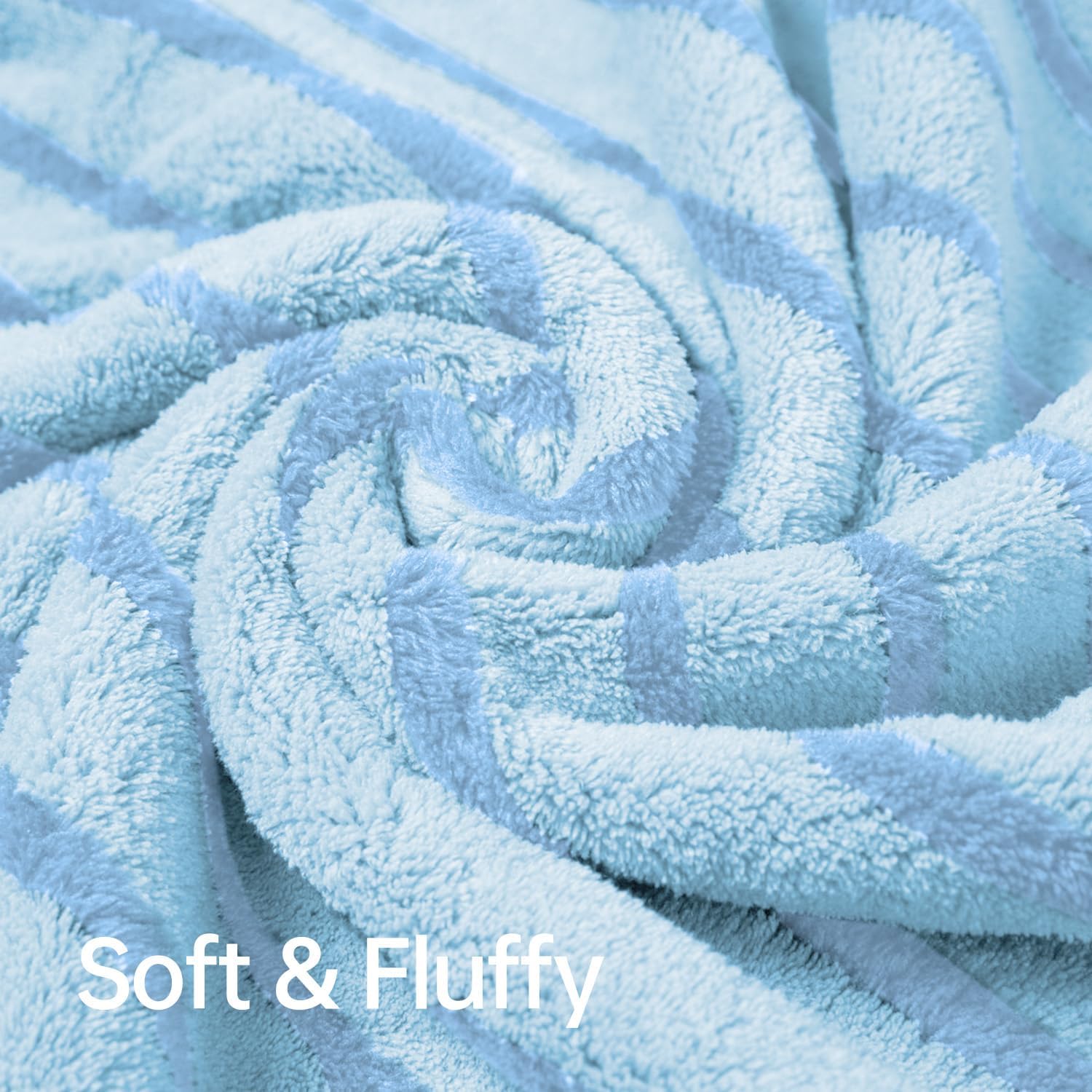 Mistyrose Blue Towel Set - 8 Pack Microfiber Bath Towels