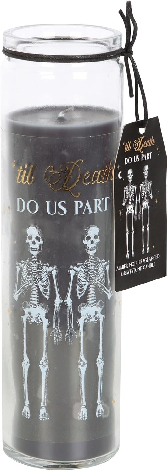 Til Death Do Us Part Amber Noir Tube Candle - Gothic Wedding Gift 1