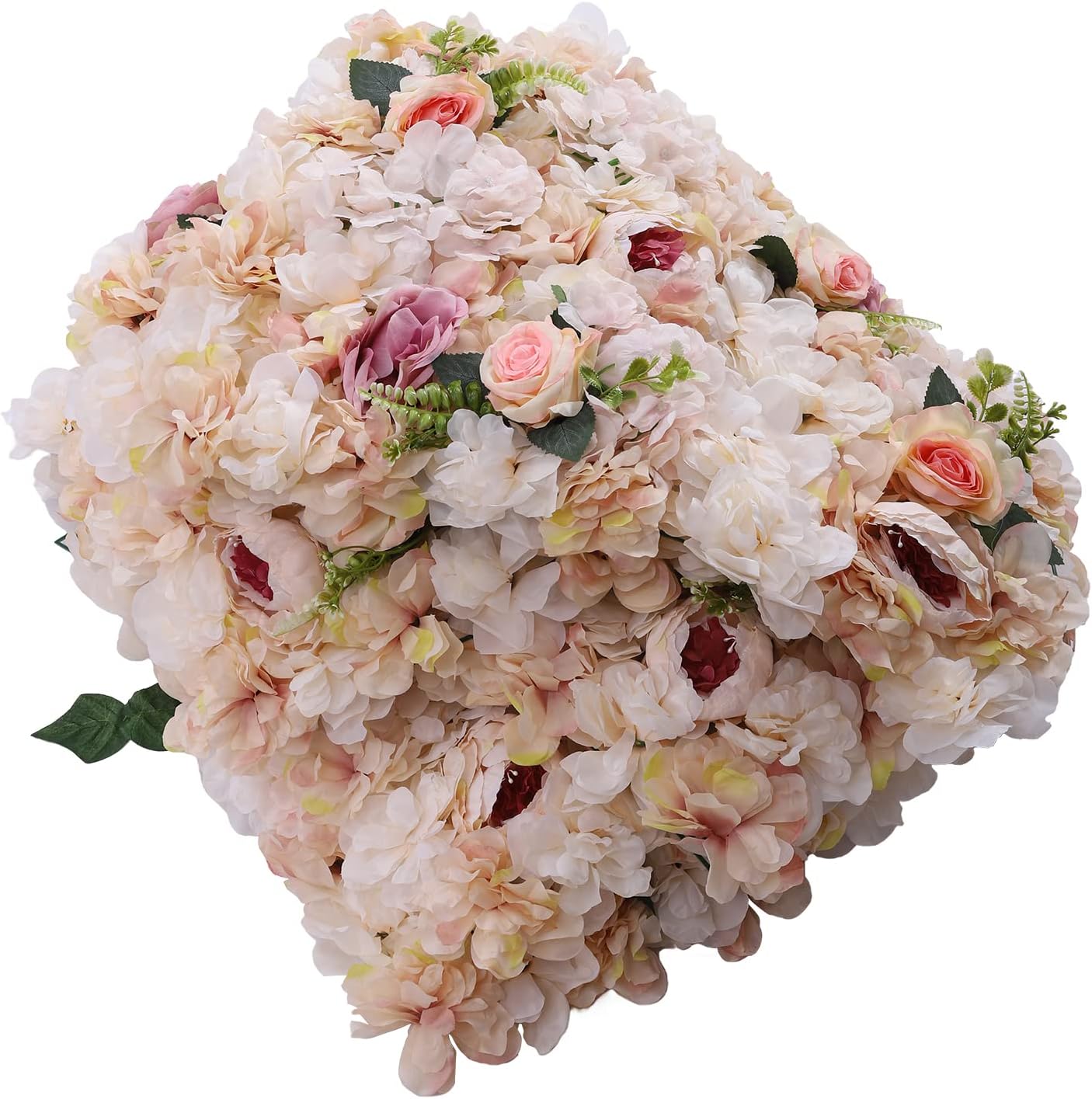 WYZFDC 6 Pcs Light Yellow Artificial Flower Wall Panel