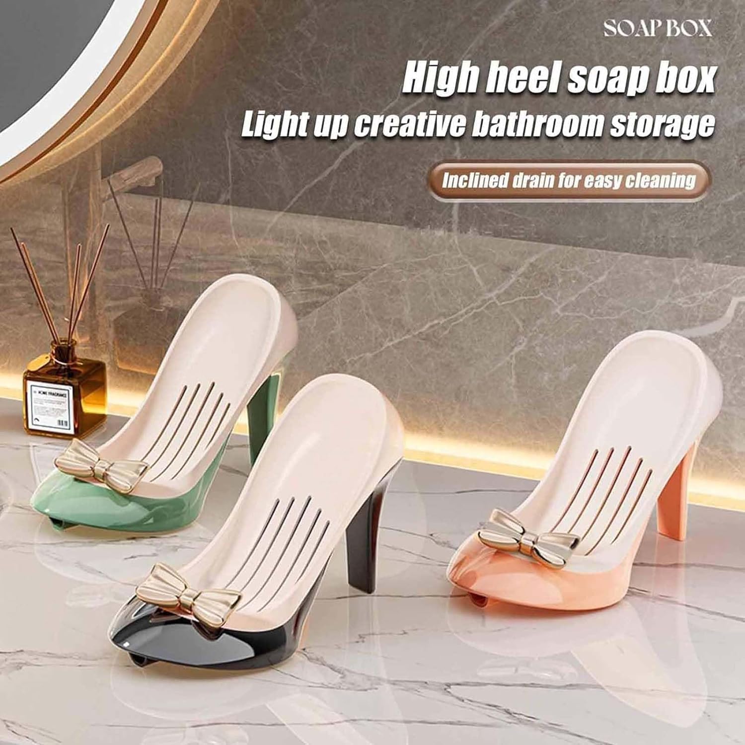Creative High Heels Soap Box with Suction Cup