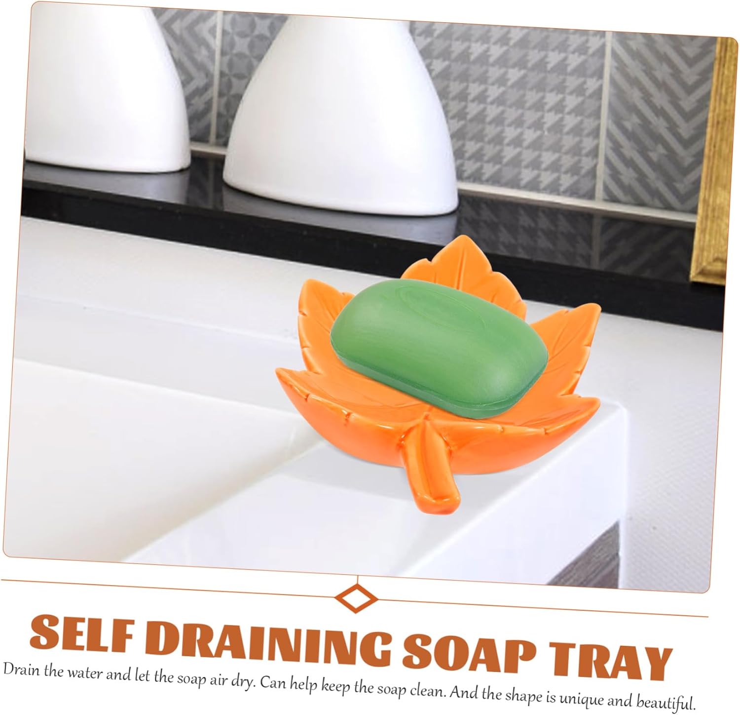 Ciieeo Leaf Shape Soap Dish Ceramic Maple Elegant Holder