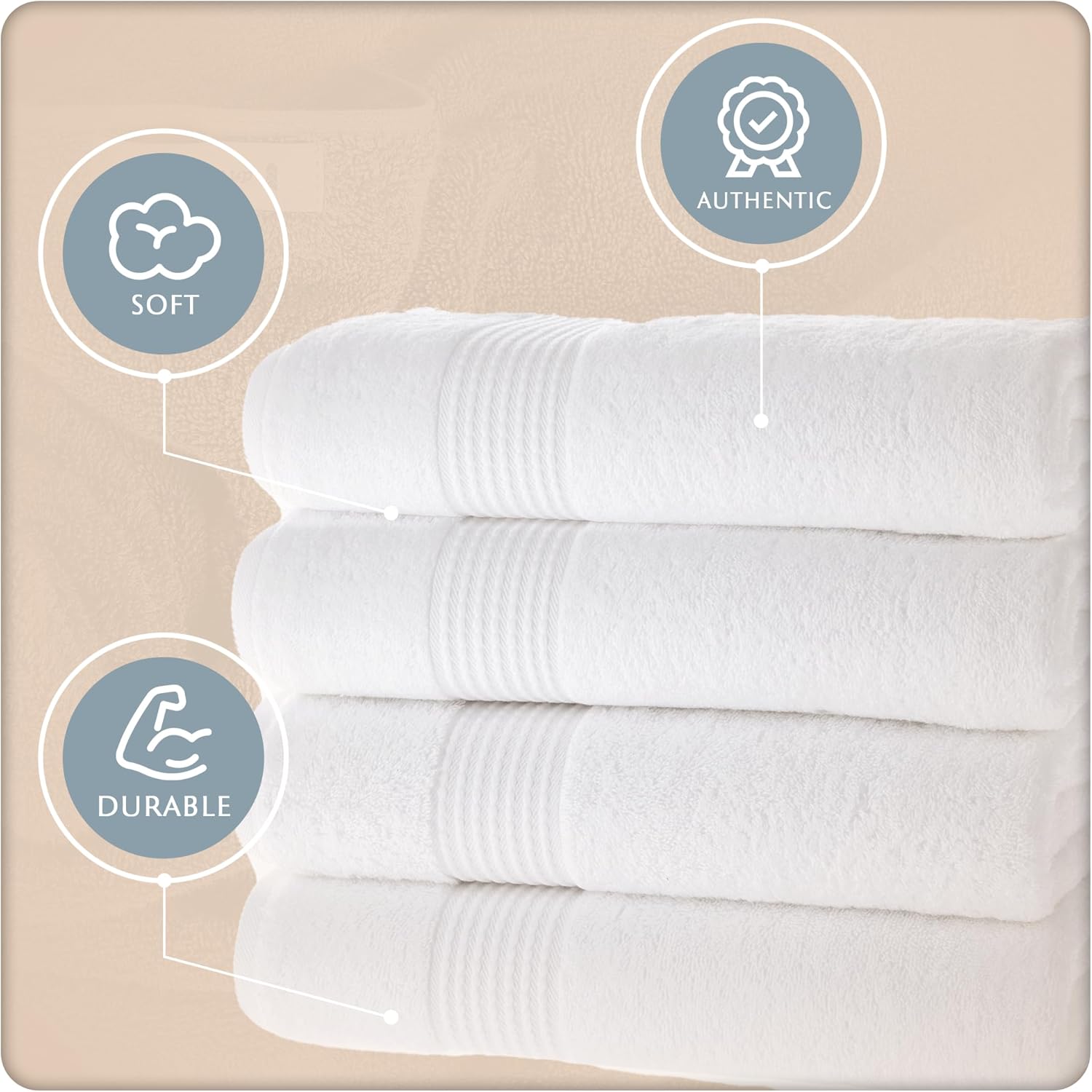 MAURA Basics Turkish Cotton Bath Towel Set
