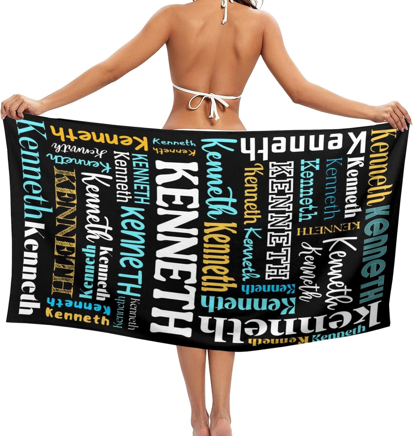 Personalized Beach Towels with Names for Kids and Adults