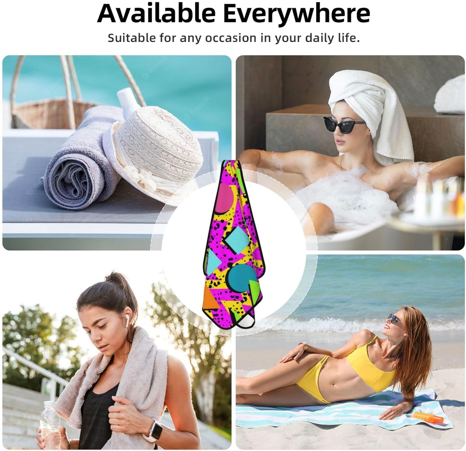 Personalized 80s Vintage Beach Towel 27x55