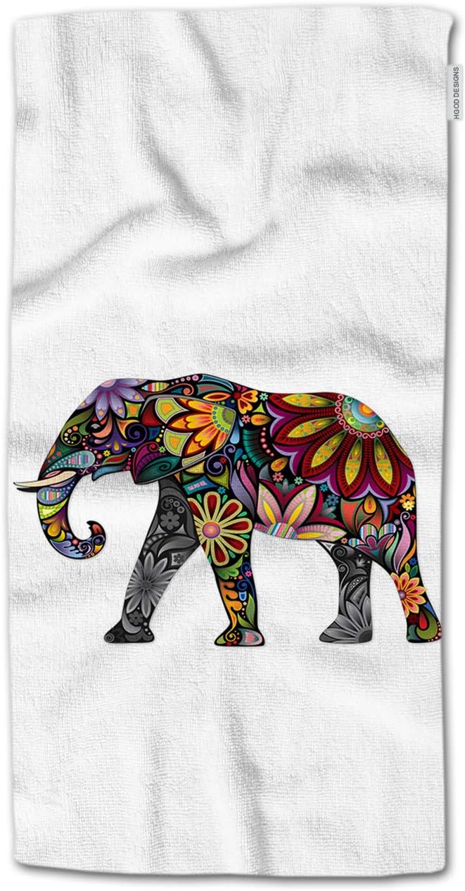 HGOD Designs Mandala Elephant Hand Towel - 15X30