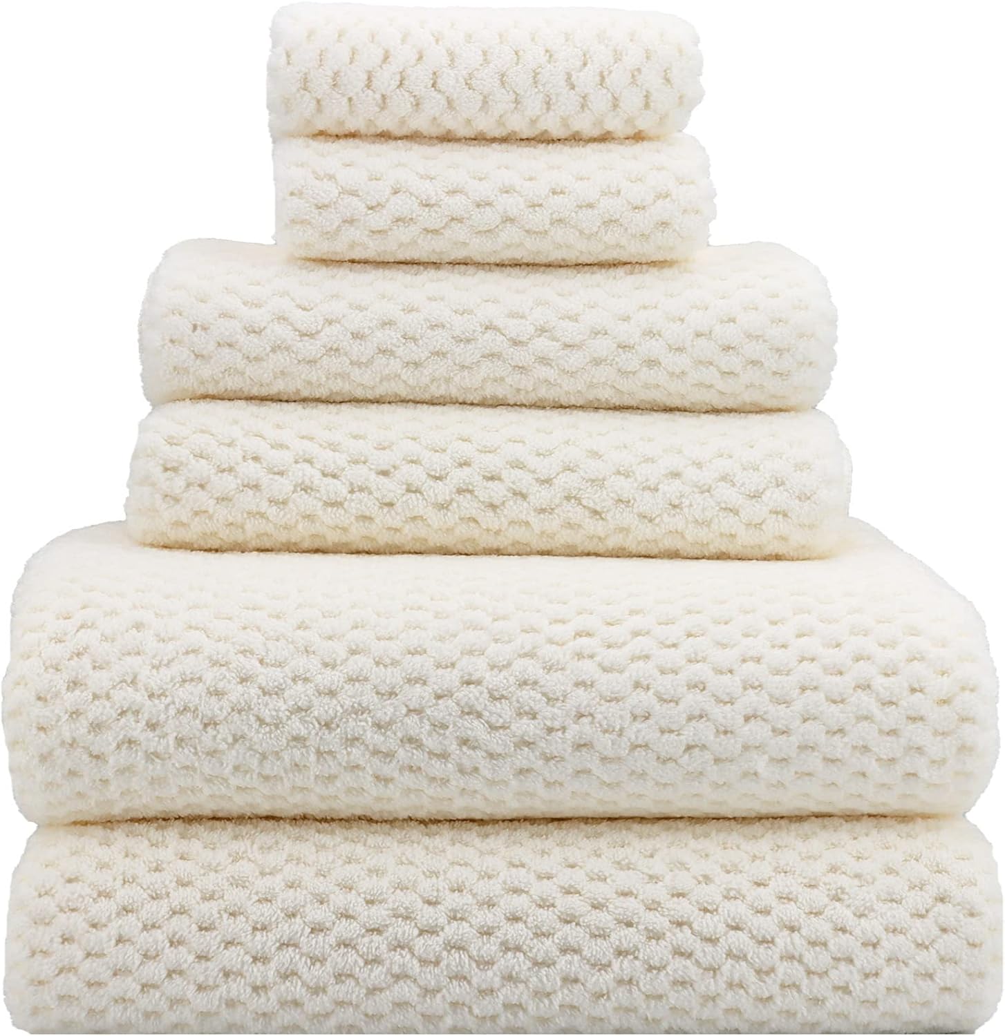 YTYC 29x59 Inch Extra Large Microfiber Towel Set - 6 Piece Quick Dry Soft