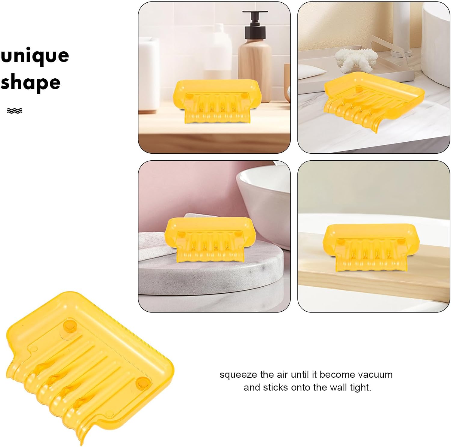 Zerodeko Drainage Soap Dish with Suction Cup 1