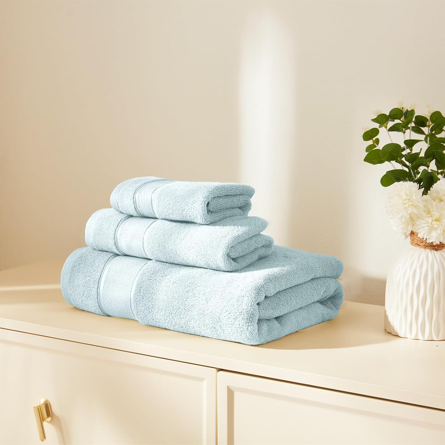 Marvione 6-Piece Bath Towel Set 100 Turkish Cotton 1