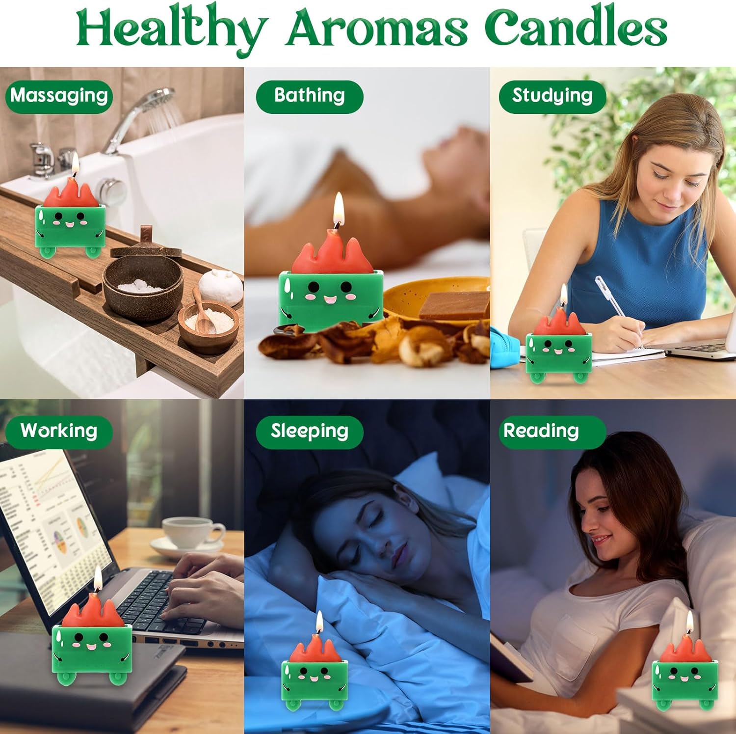 Conelist 12-Piece Dumpster Fire Candle Set with Cards and Bags