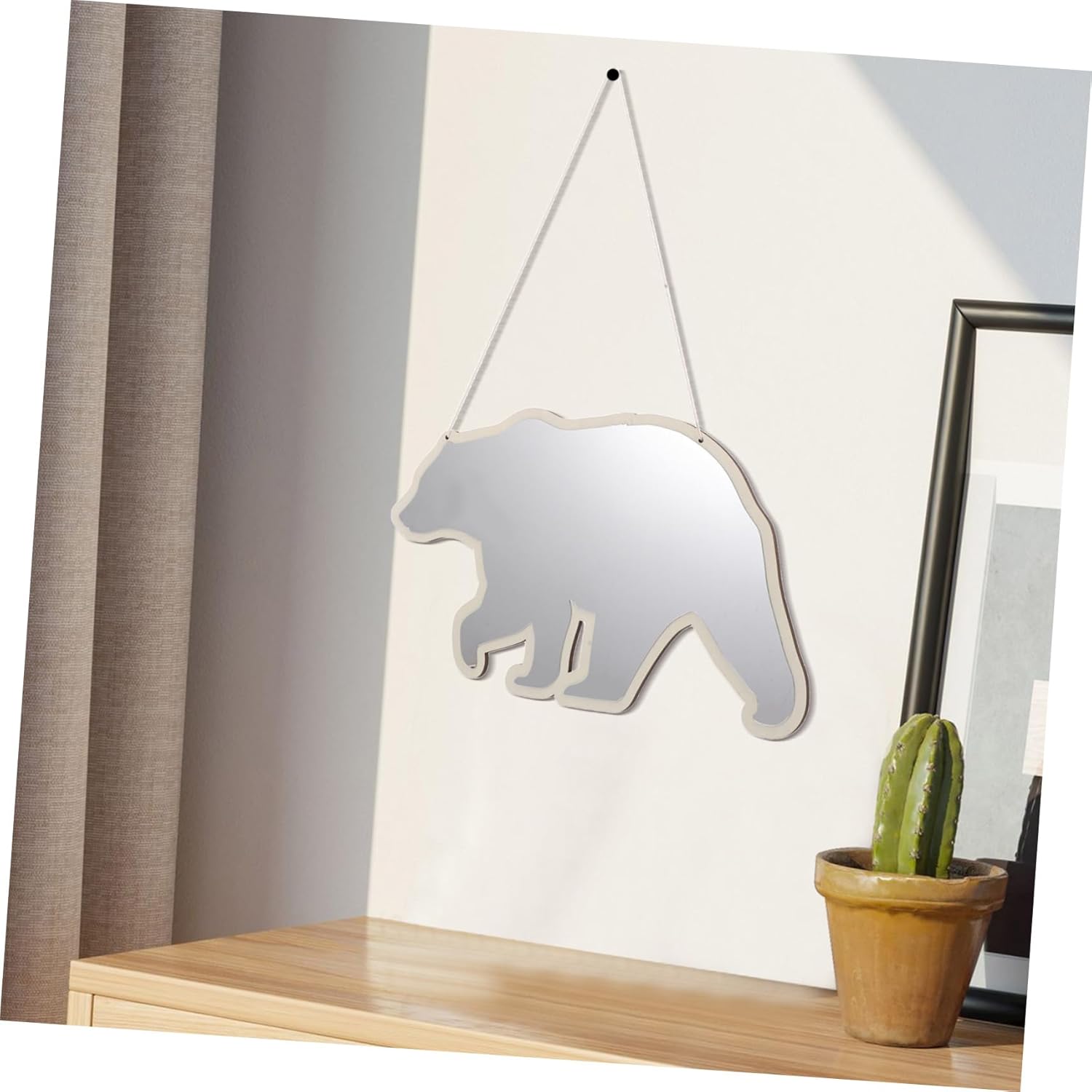 Cute Bear Shape Kids Mirror for Bedroom and Playroom