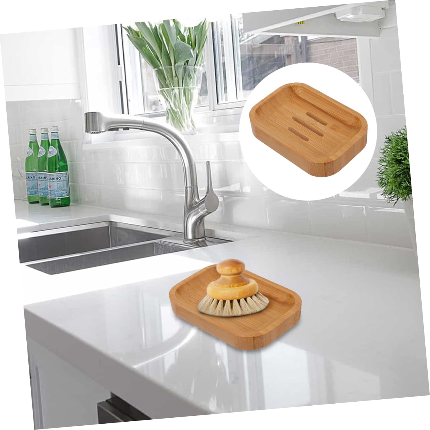 PRETYZOOM 1Pc Self Draining Soap Holder