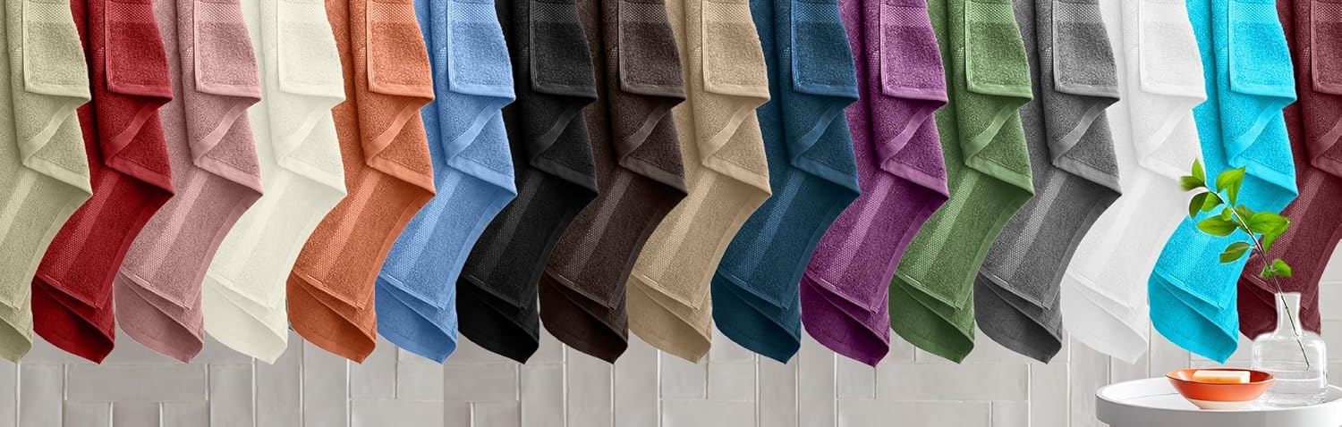 DAN RIVER 100 Cotton Bath Towels 27x54 inches Pack of 4 Hunter Green