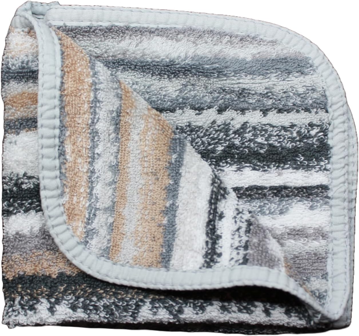 Graccioza Venice Guest Towel - 12x20 Inch Grey Striped Cotton Towel